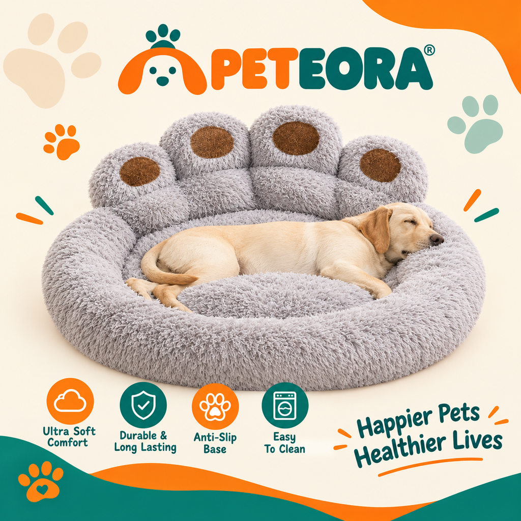 Fluffy Winter Dog Warm Bed
