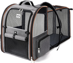 Foldable Expandable Pet Carrier Backpack for Cats & Dogs