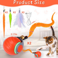 Rechargeable Automatic Cat Toy Ball with 3 Tails