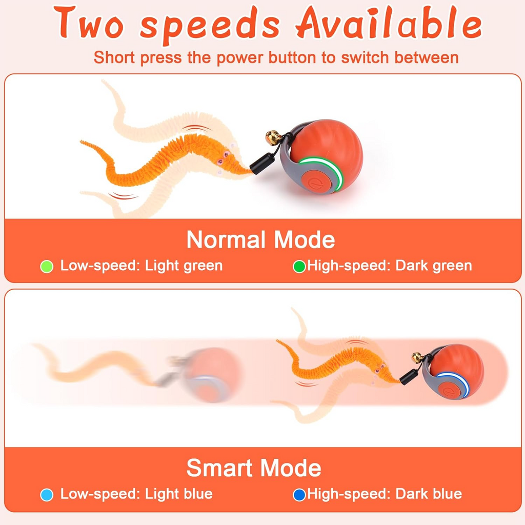 Rechargeable Automatic Cat Toy Ball with 3 Tails