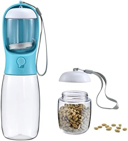 Dog Water Bottle with Food Container