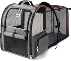 Foldable Expandable Pet Carrier Backpack for Cats & Dogs
