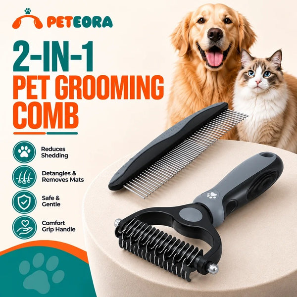 Cat & Dog Fine-Tooth Hair Removal Comb