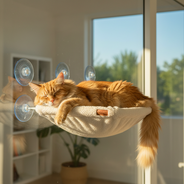 Cordless Cat Window Perch Hammock Bed