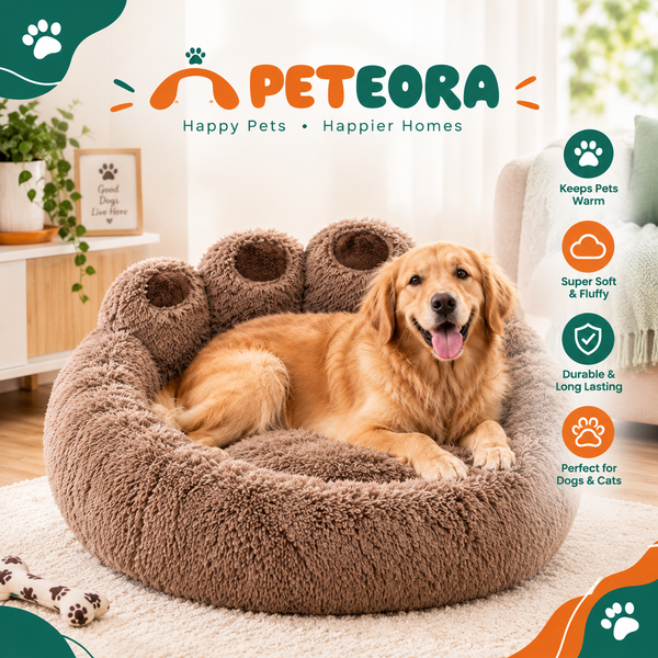 Fluffy Winter Dog Warm Bed