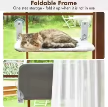 Cordless Cat Window Perch Hammock Bed
