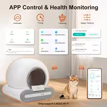 65L Smart Self-Cleaning Cat Litter Box with App Control (2.4G WiFi)