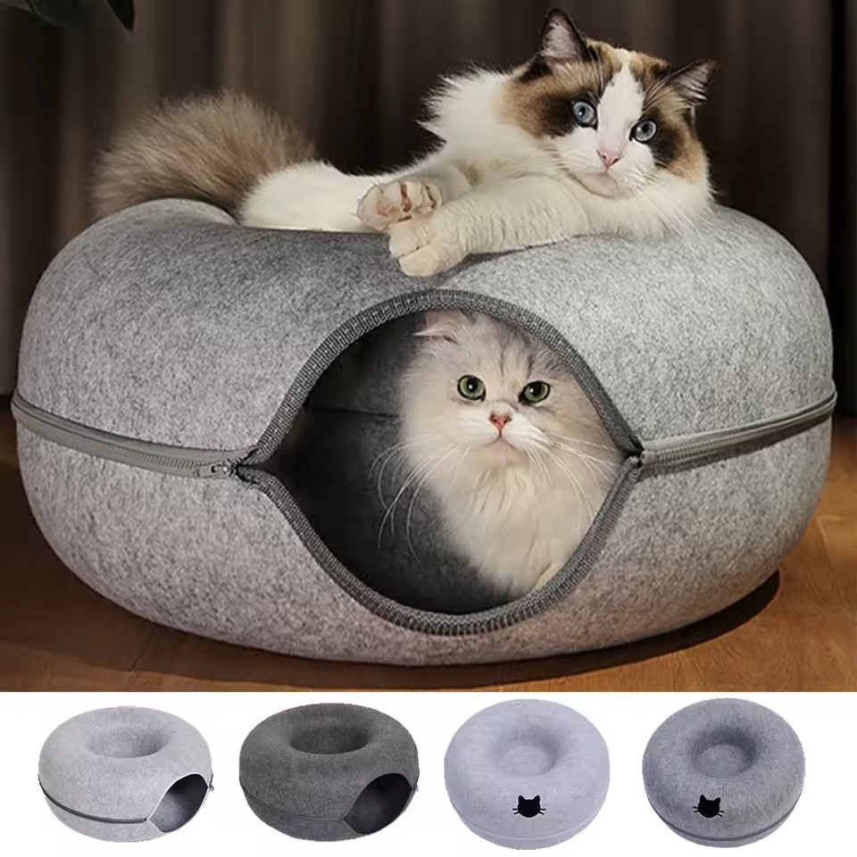 Interactive Cat Tunnel Bed House