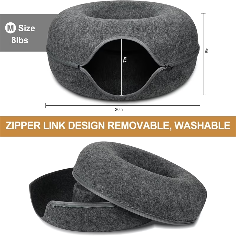 Interactive Cat Tunnel Bed House