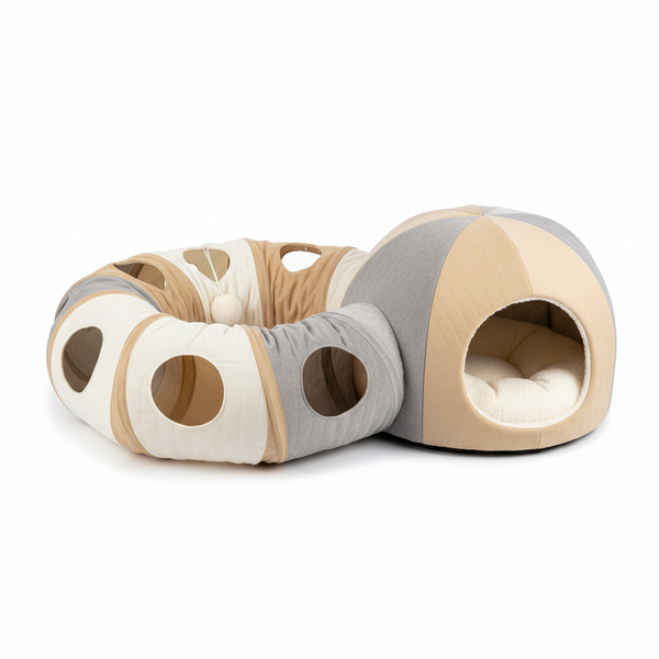 Interactive Cat Tunnel Bed House
